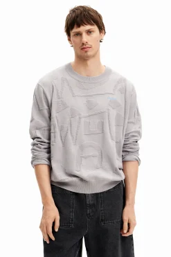 Textured knit sweater