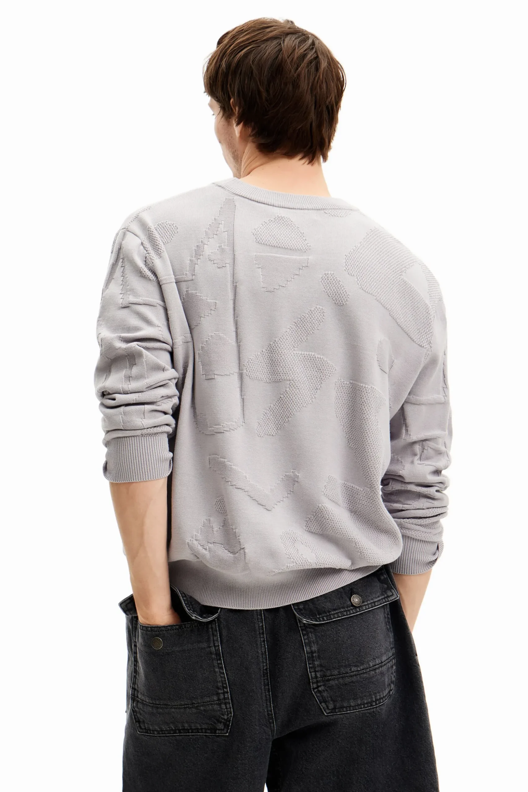 Textured knit sweater