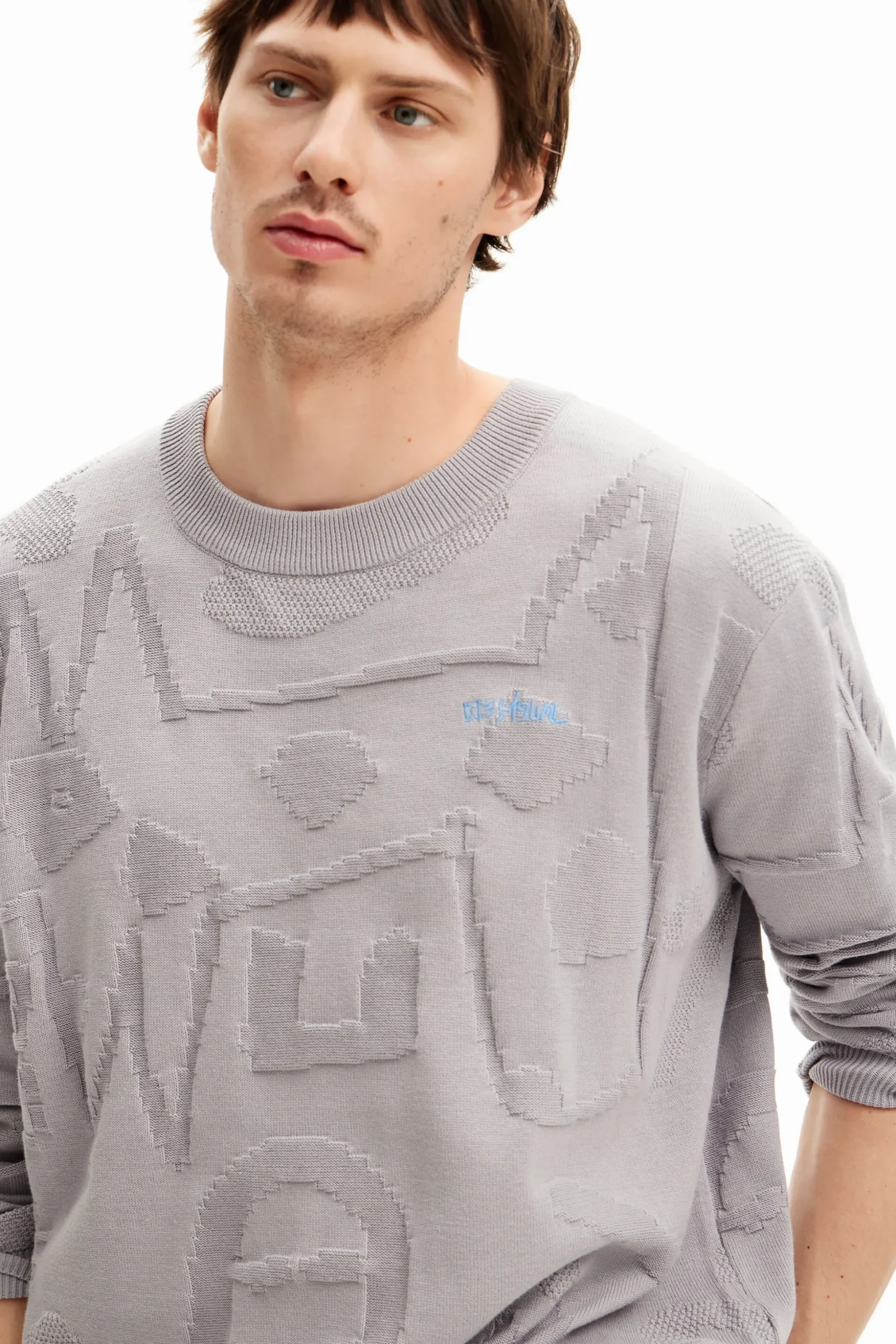 Textured knit sweater