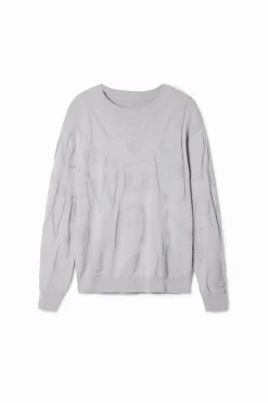 Textured knit sweater