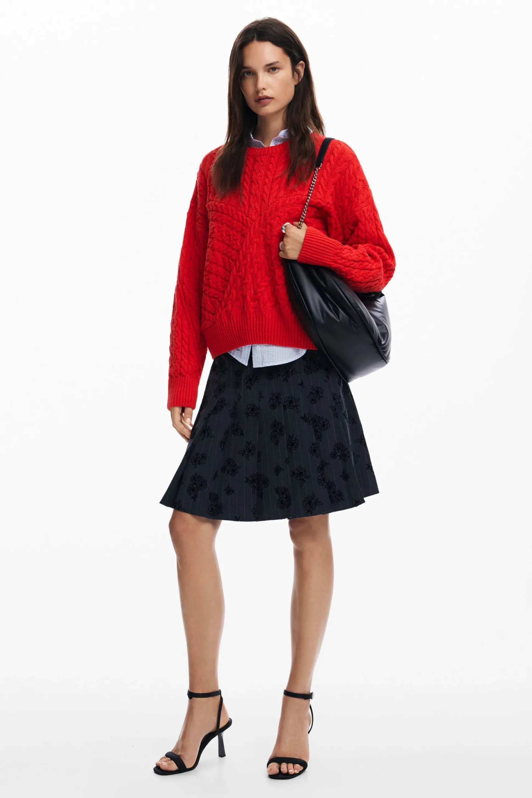 Textured knit sweater