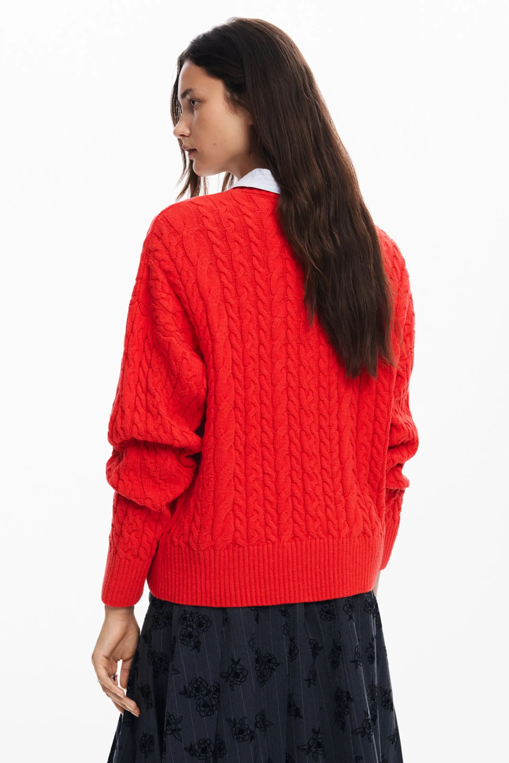 Textured knit sweater
