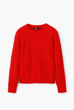 Textured knit sweater