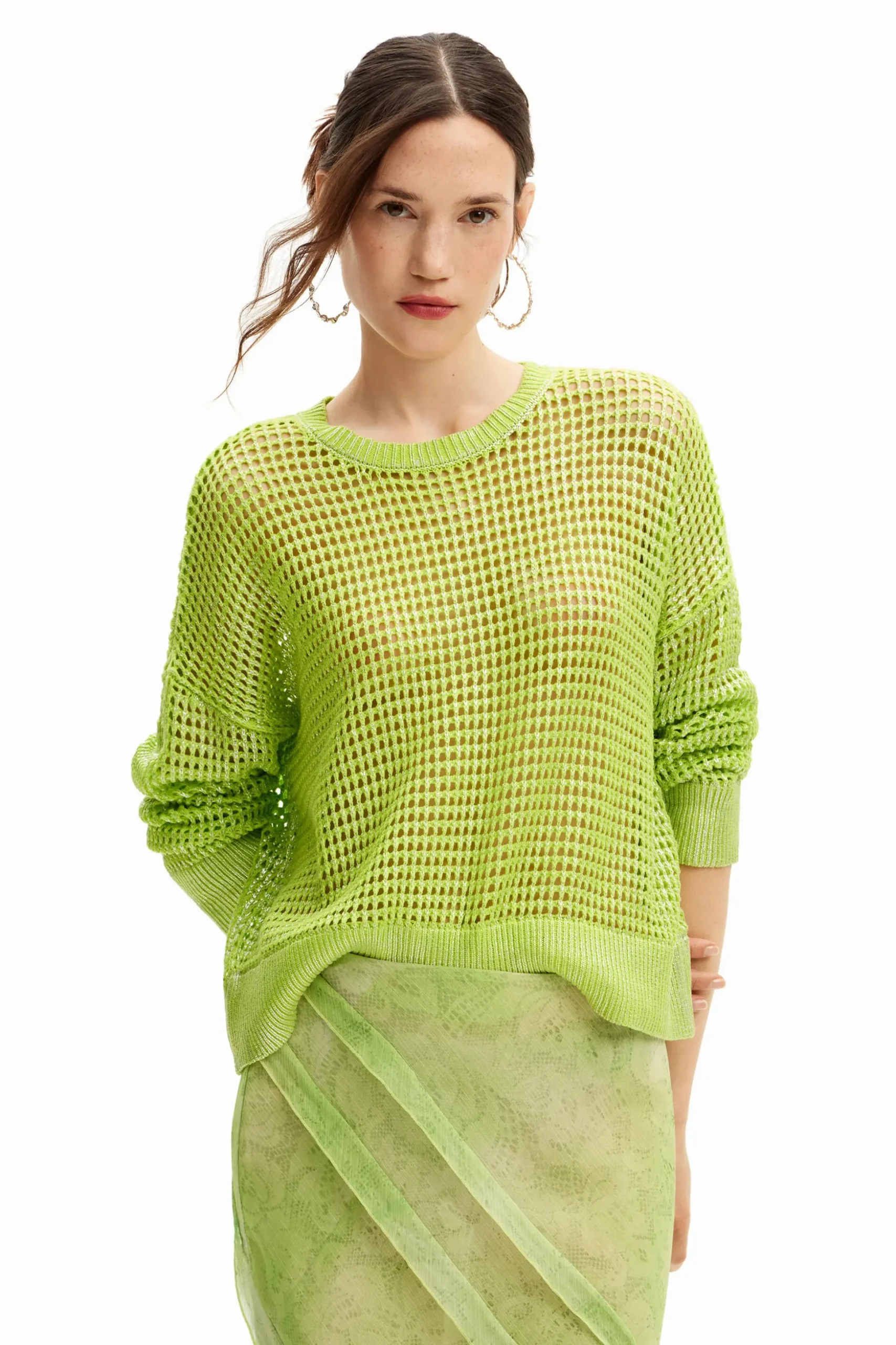 Textured knit sweater