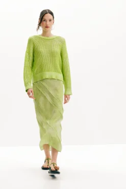 Textured knit sweater
