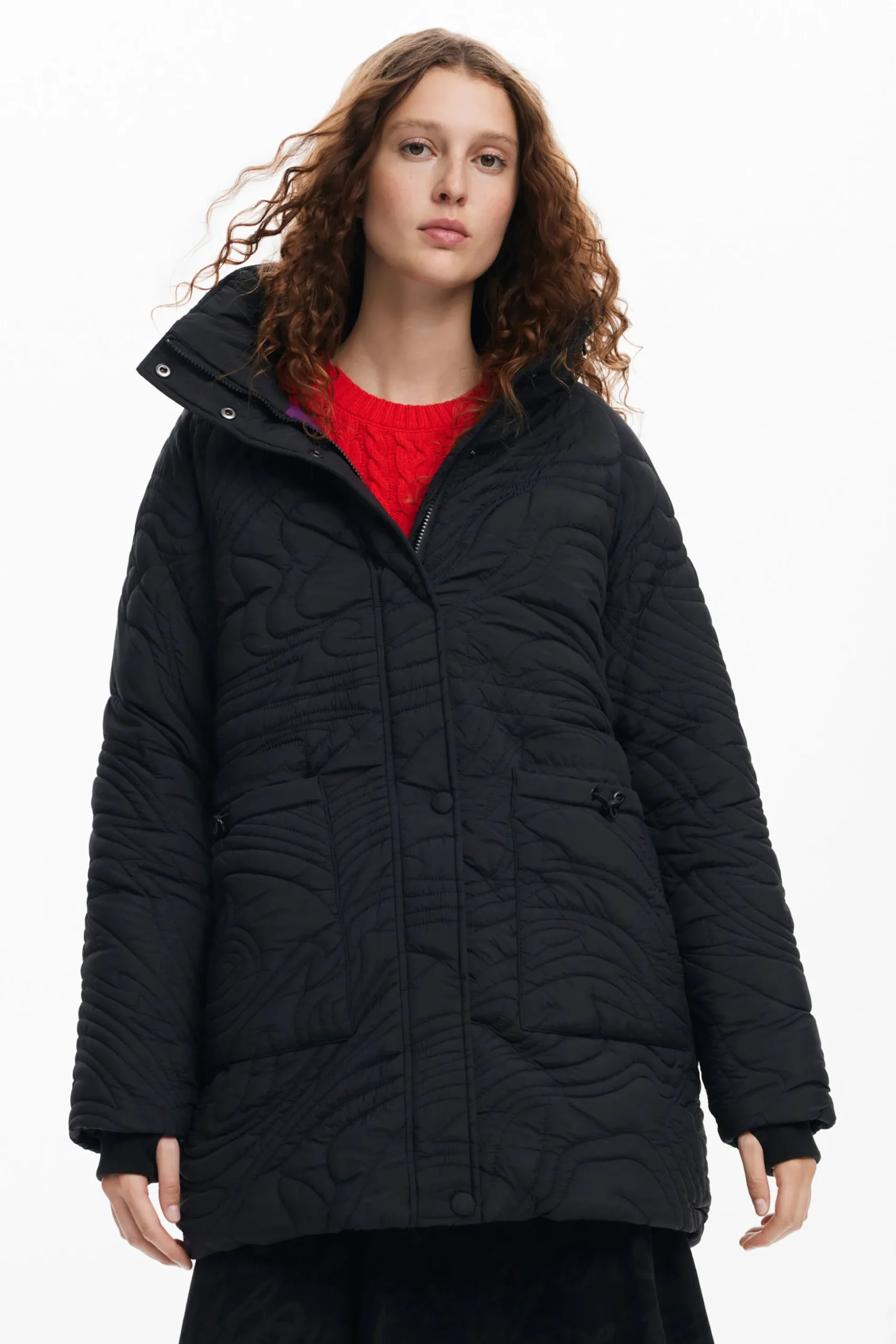 Textured padded coat