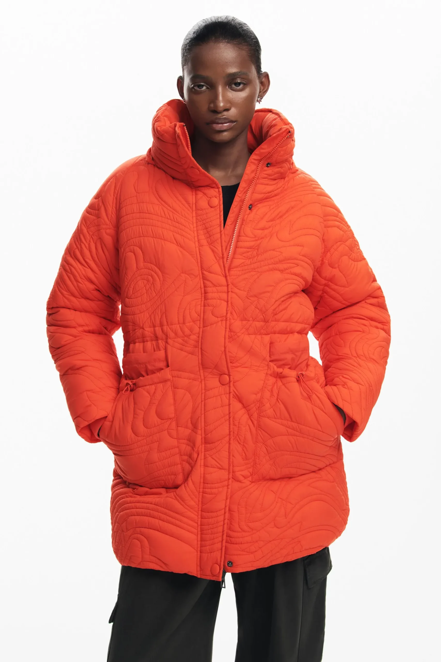 Textured padded coat