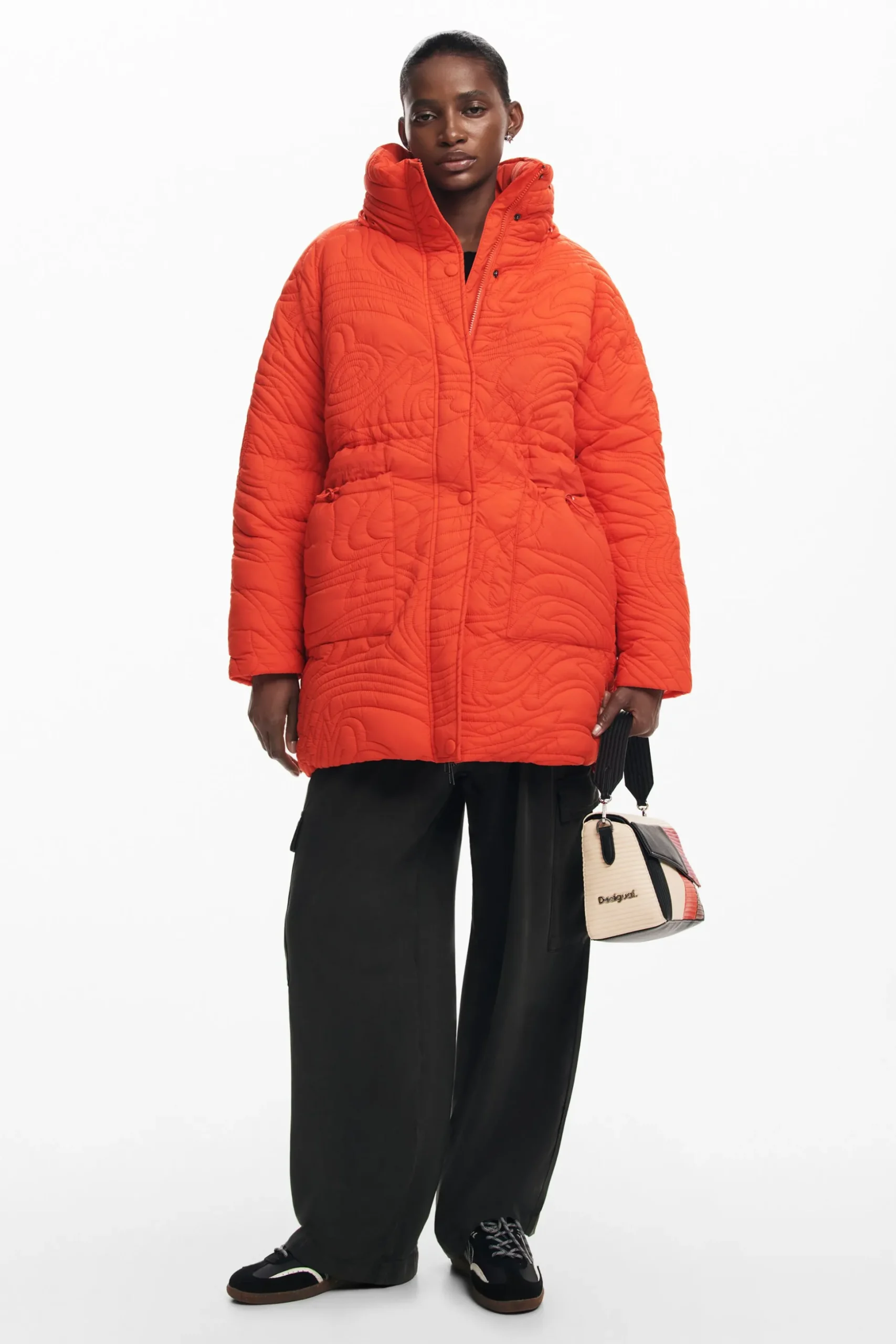 Textured padded coat