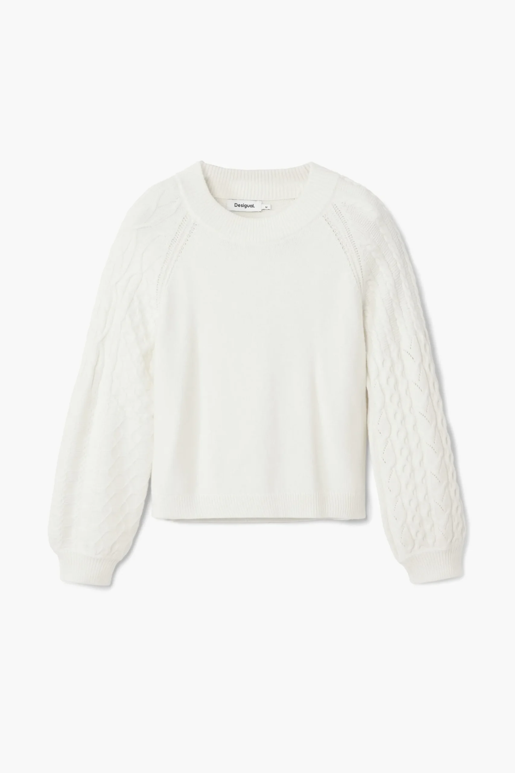 Textured sleeve sweater