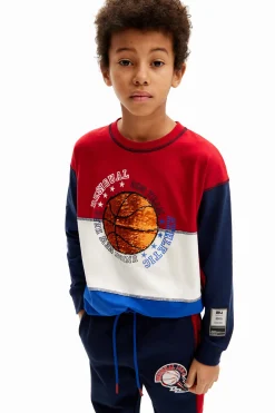 Tricolor basketball T-shirt