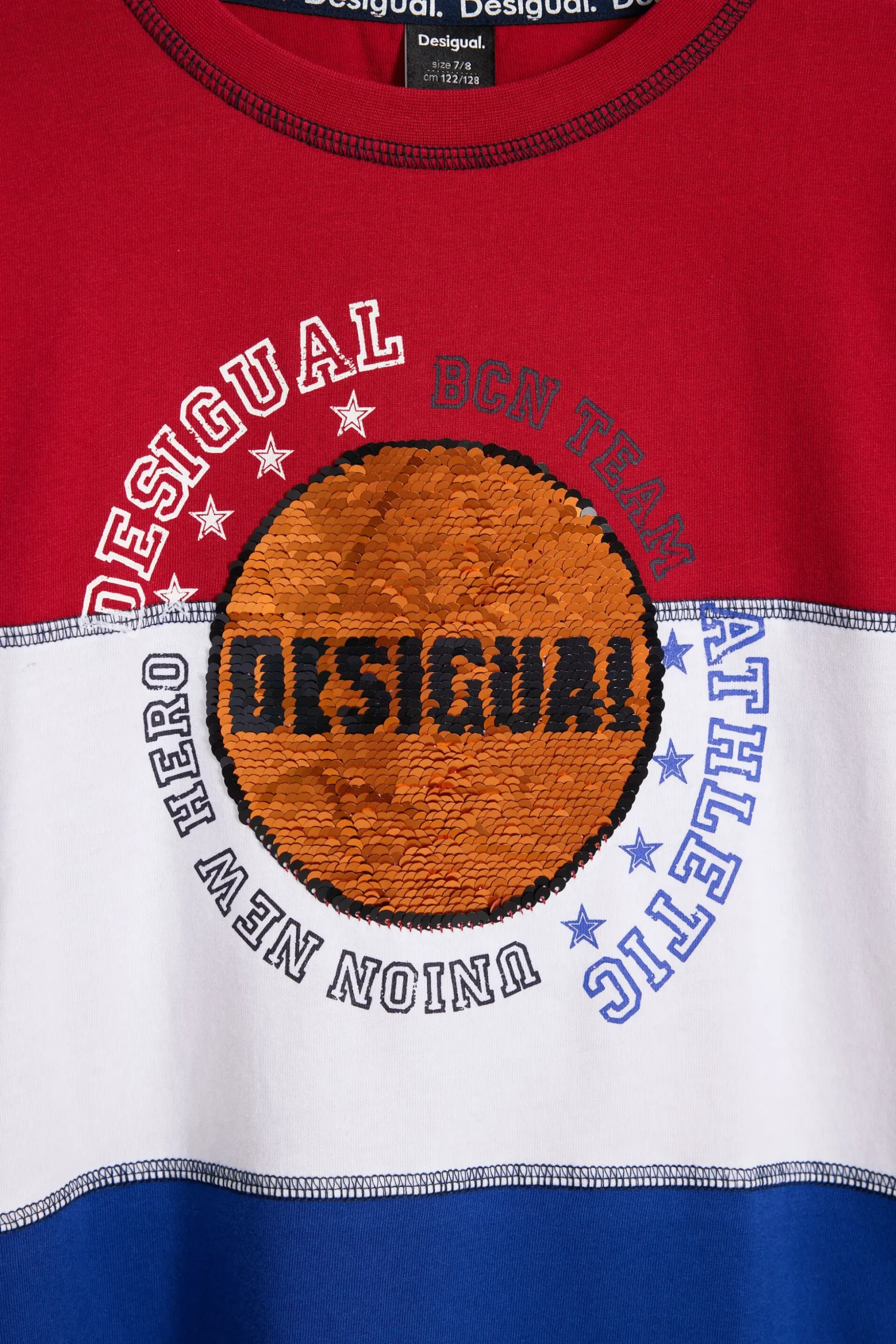 Tricolor basketball T-shirt
