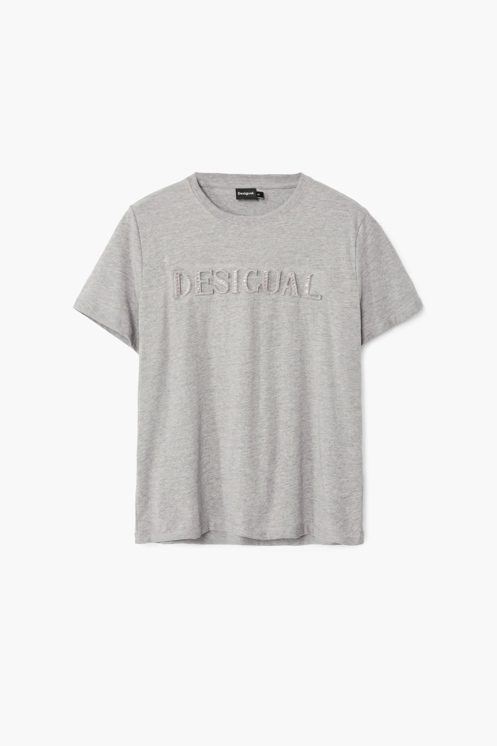 T-shirt with rhinestone logo