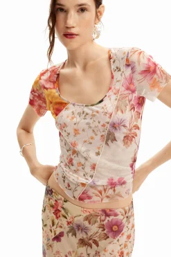 Tulle flower T-shirt