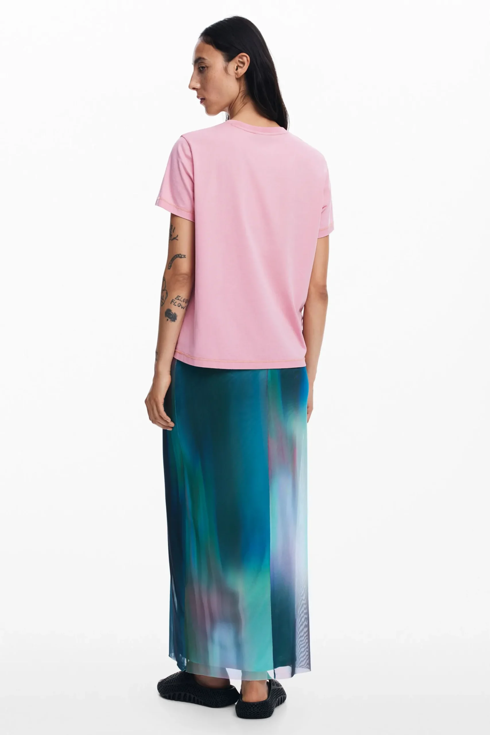 Tulle skirt with gradient effect