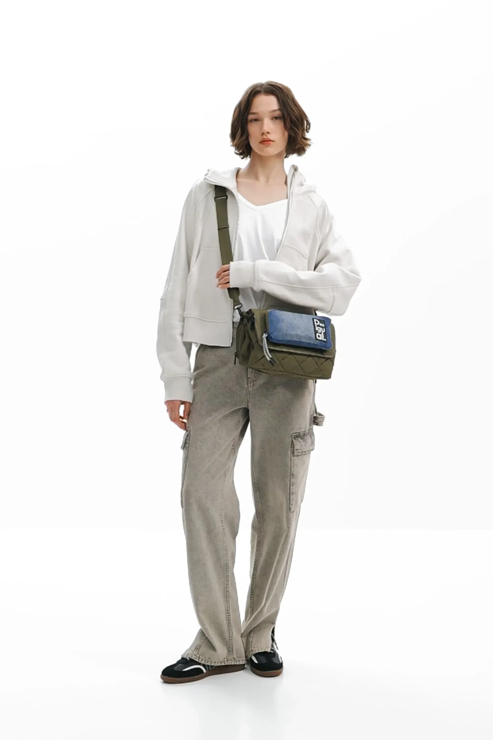 Two-tone crossbody bag