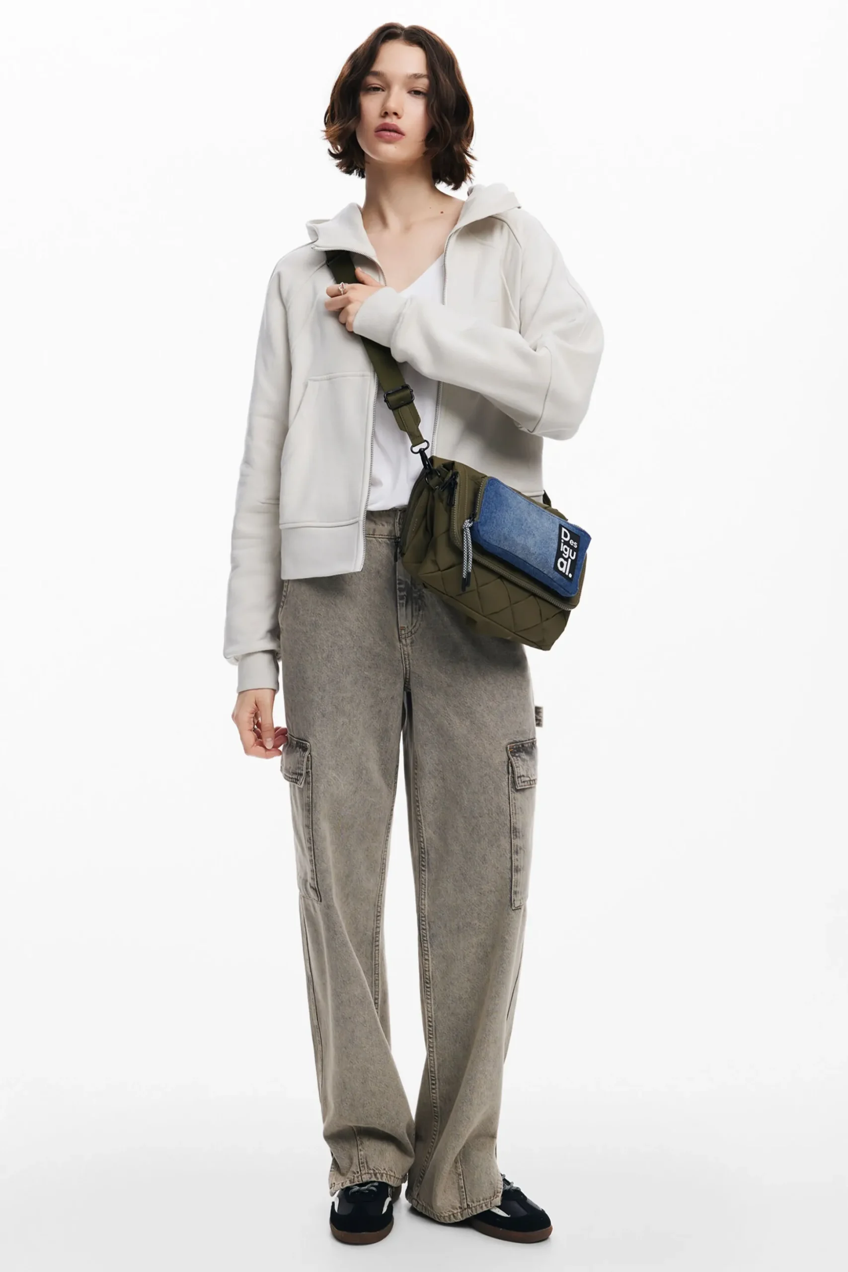 Two-tone crossbody bag
