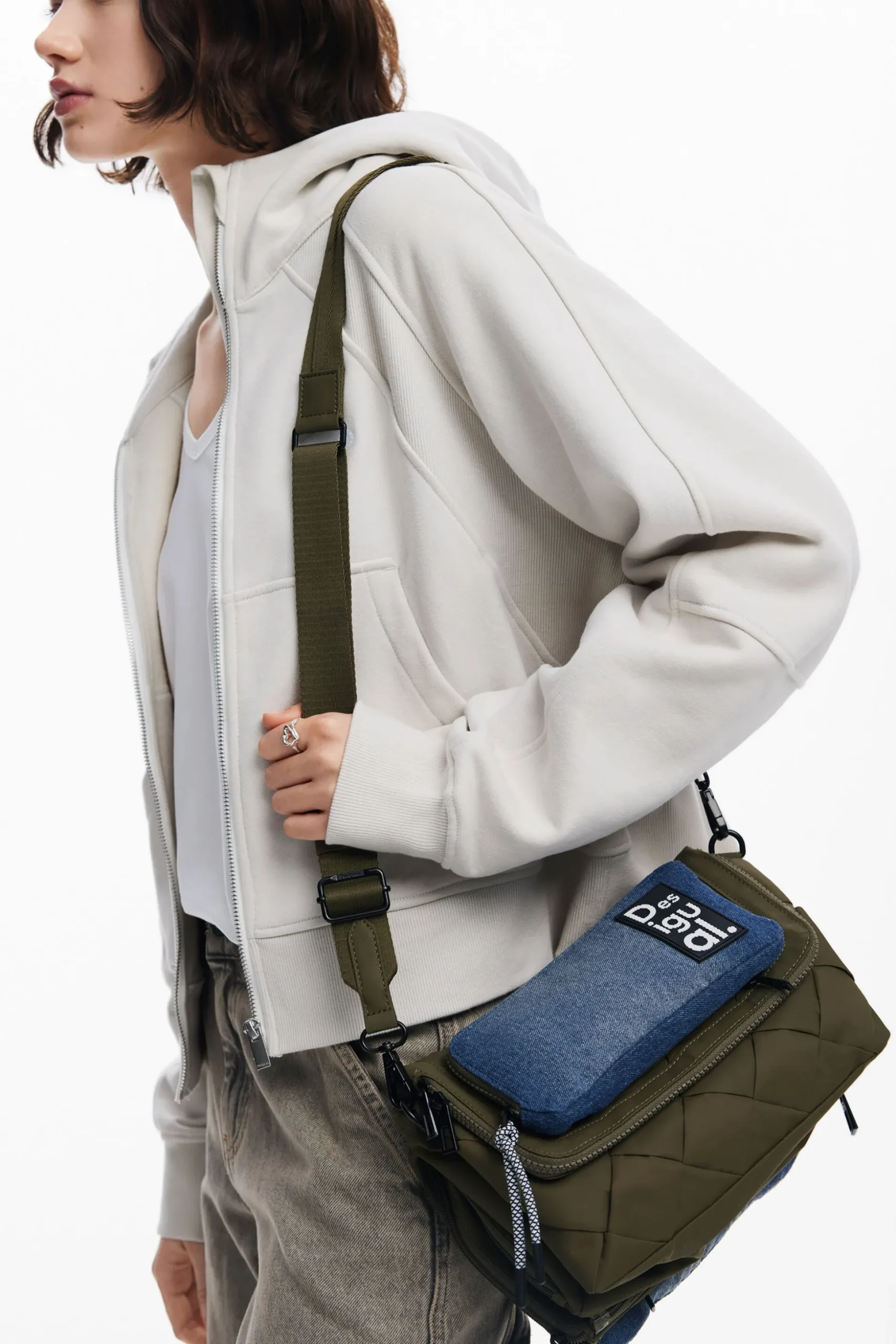 Two-tone crossbody bag