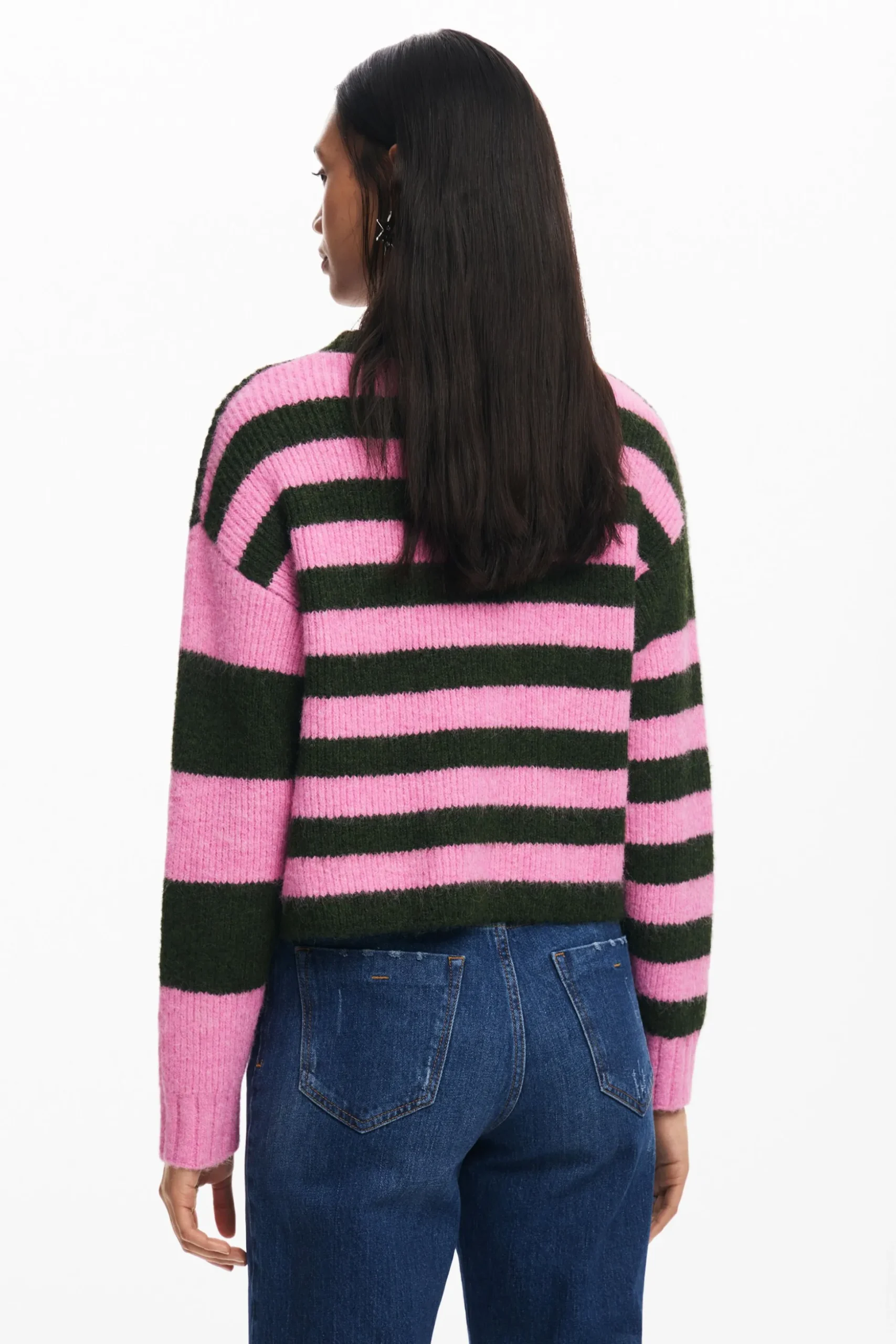 Two-tone striped sweater