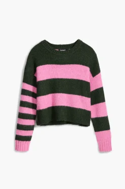 Two-tone striped sweater