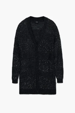 V-neck knit jacket