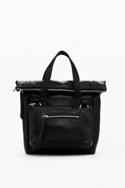 Voyager M leather backpack