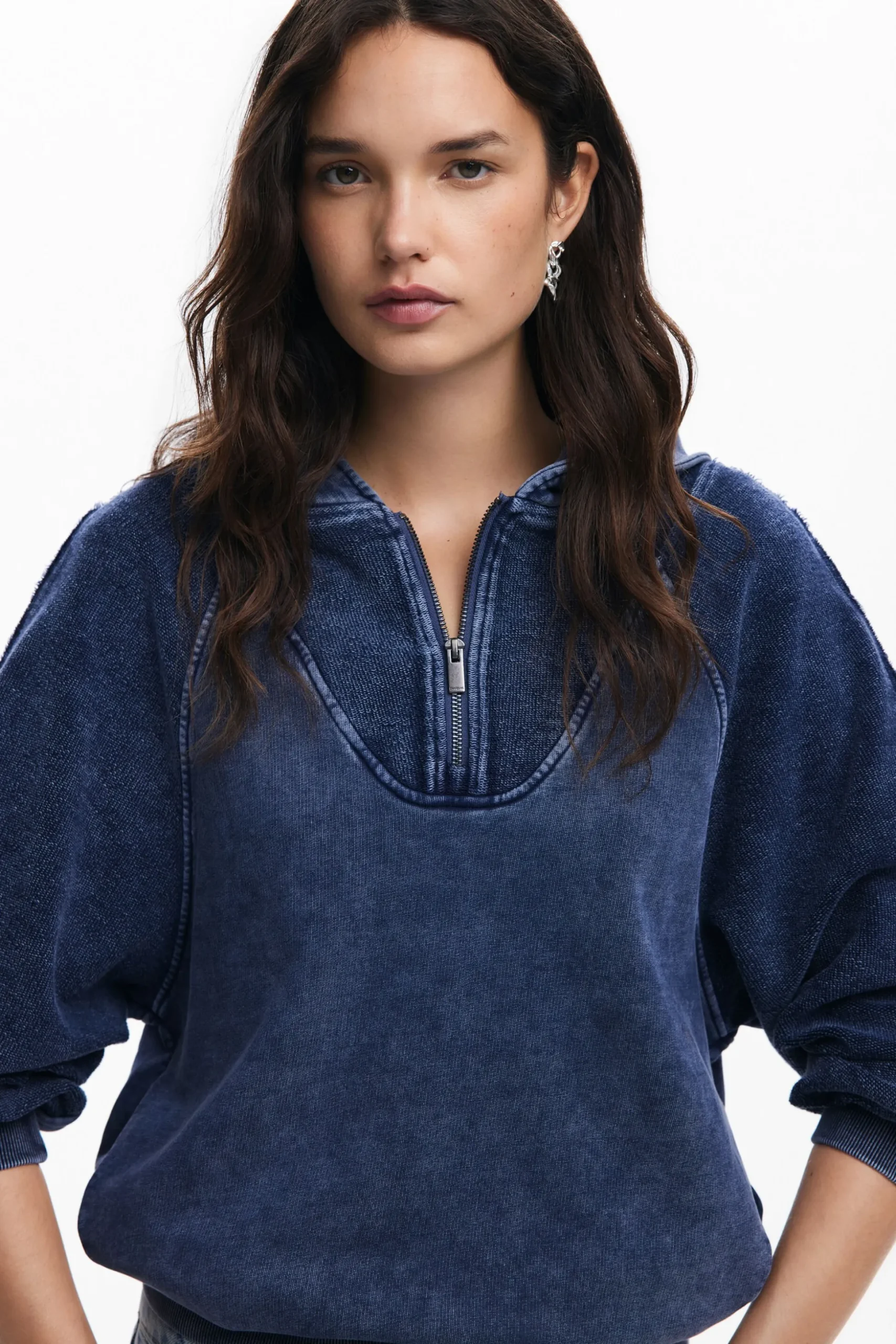 Washed effect hoodie
