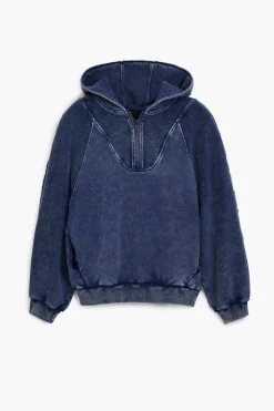 Washed effect hoodie