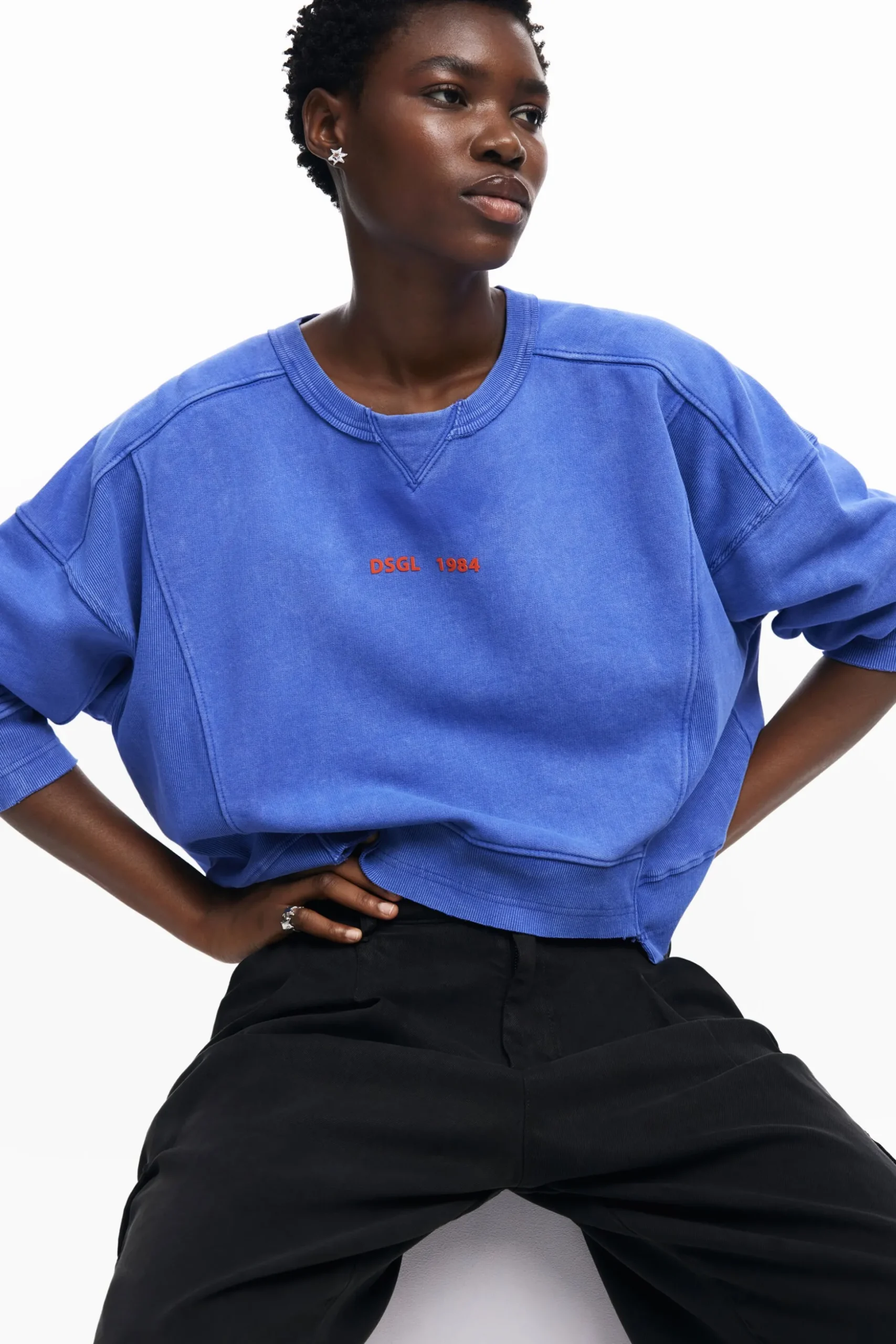 Washed effect sweatshirt