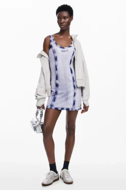 Washed-effect short dress