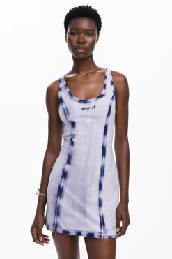 Washed-effect short dress