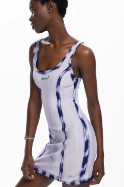 Washed-effect short dress