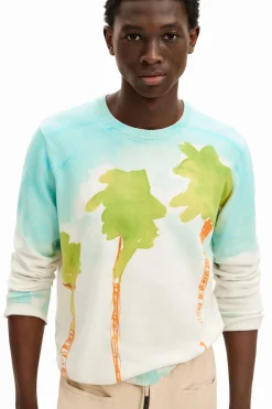 Watercolor knit sweater