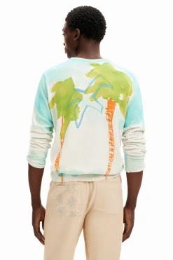 Watercolor knit sweater