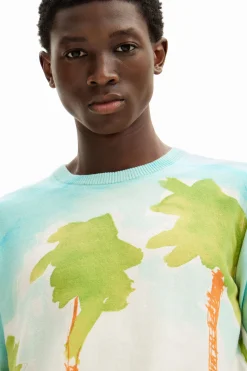 Watercolor knit sweater