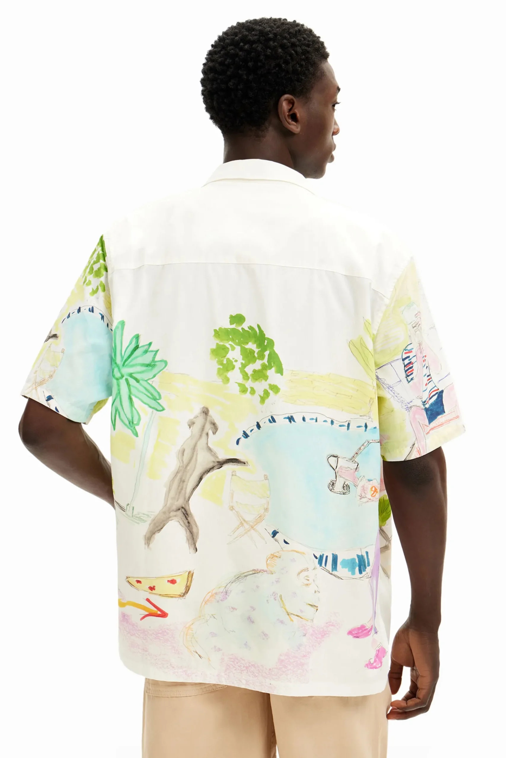 Watercolor print shirt