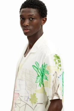 Watercolor print shirt