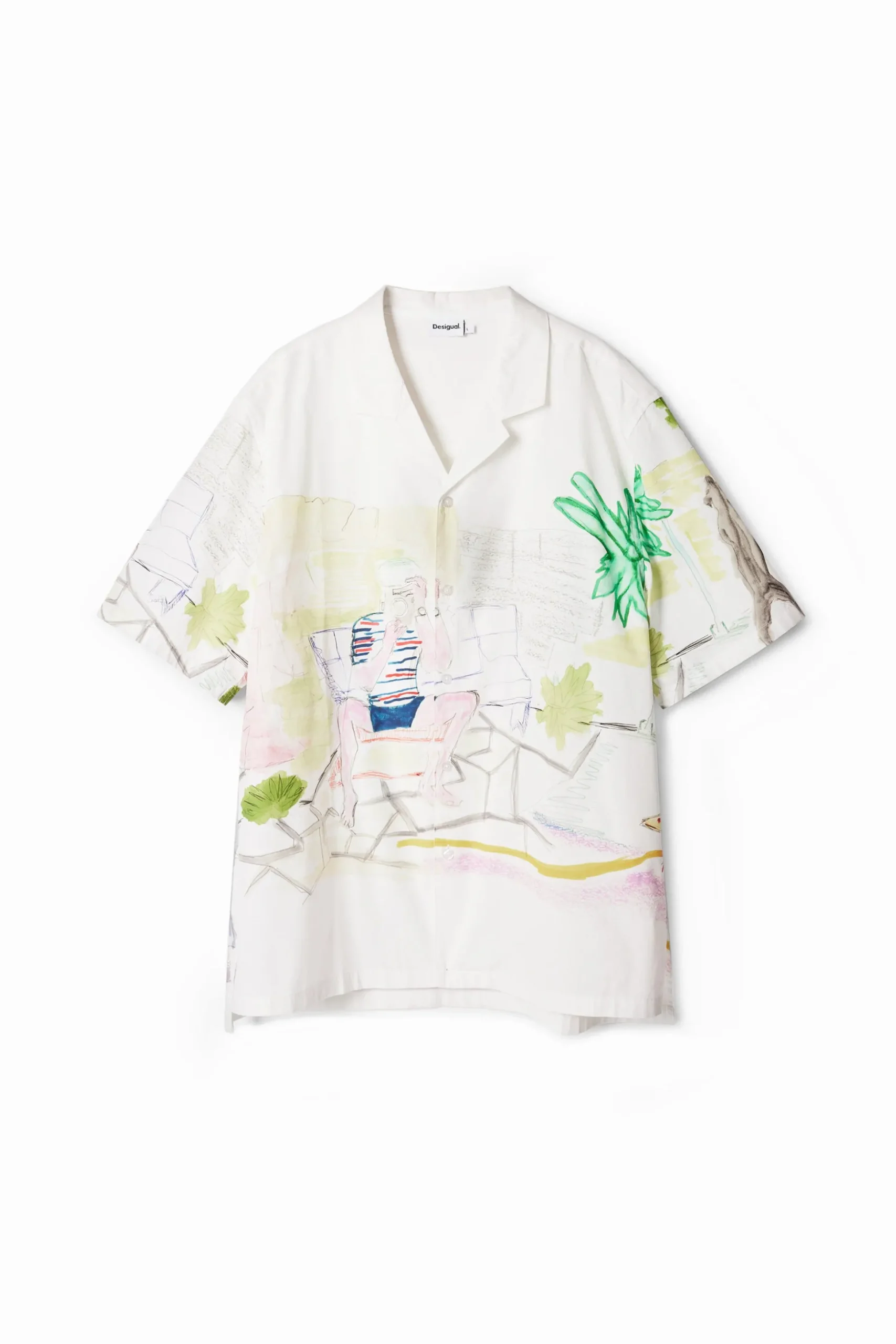 Watercolor print shirt