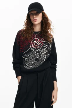 Wave knit sweater M. Christian Lacroix