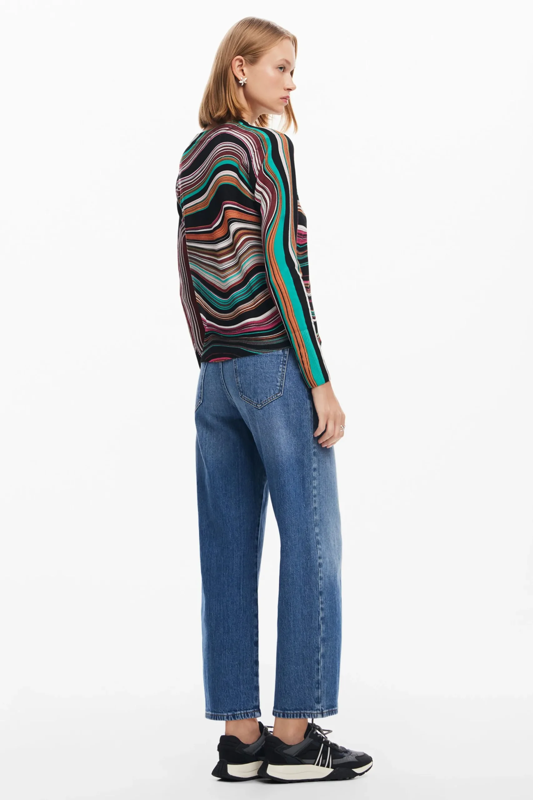 Wavy striped sweater