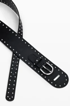 Wide studded belt