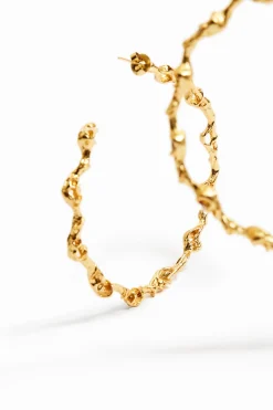 Zalio gold plated XL hoop earrings