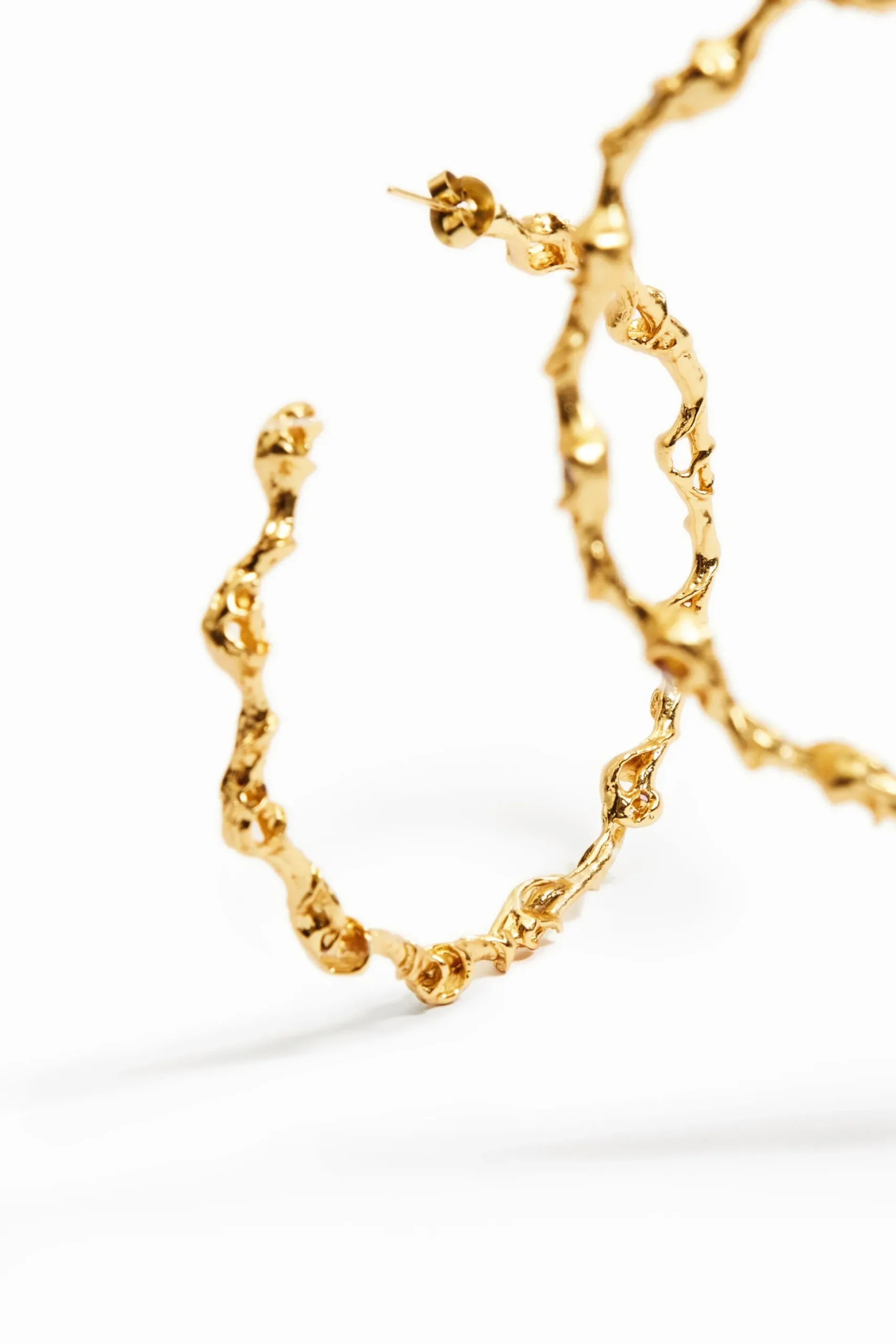 Zalio gold plated XL hoop earrings