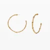Zalio gold-plated braided hoop earrings