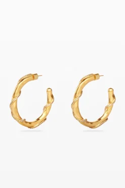 Zalio gold-plated crystal earrings