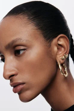 Zalio gold-plated crystal earrings