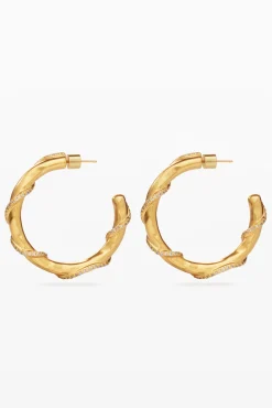 Zalio gold-plated crystal earrings
