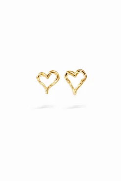Zalio gold-plated heart earrings