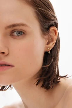 Zalio gold-plated heart earrings