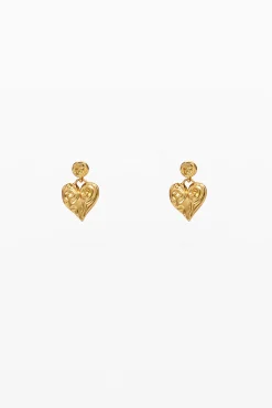 Zalio gold-plated heart earrings