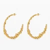 Zalio gold-plated heart hoop earrings